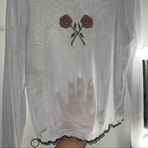 White Mesh Top